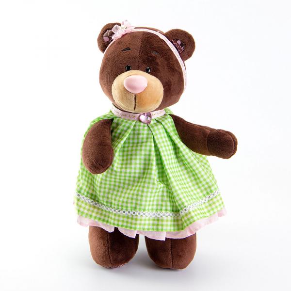 Медвежонок MILK в зеленом платье купить в Москве