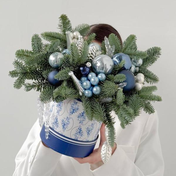 Композиция Новогодняя композиция Гжель купить в Москве