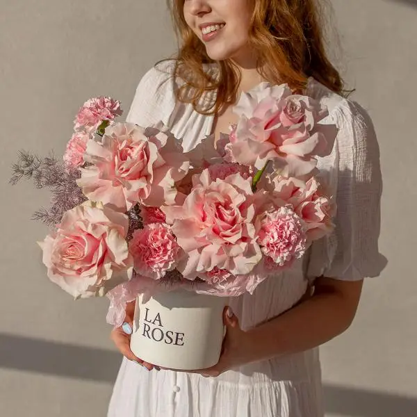 Композиция Букет Розовый шёлк купить в Москве
