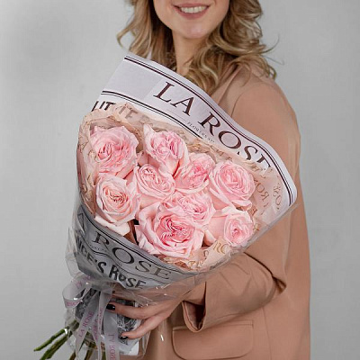 Монобукет из одиночной розы Pink O'Hara купить в Москве