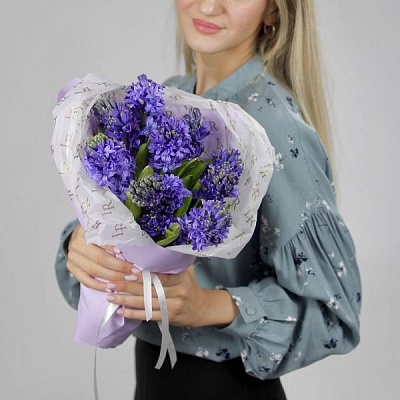 Букет Фиолетовые гиацинты купить в Москве