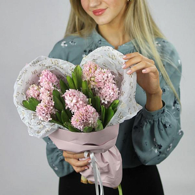 Букет Розовые гиацинты купить в Москве
